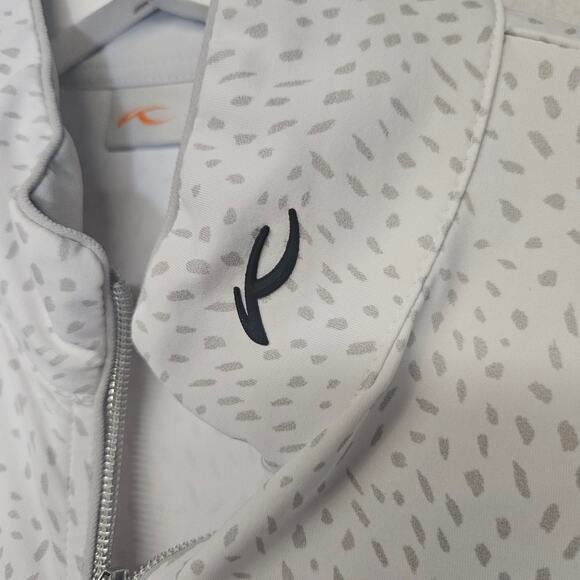 KJUS Women's Golf Sunshine Printed Jacket White and Gray Full Zip $189 - Picture 10 of 11